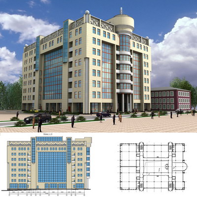 Строительство административно-делового центра по ул.Университетской, г.Донецк